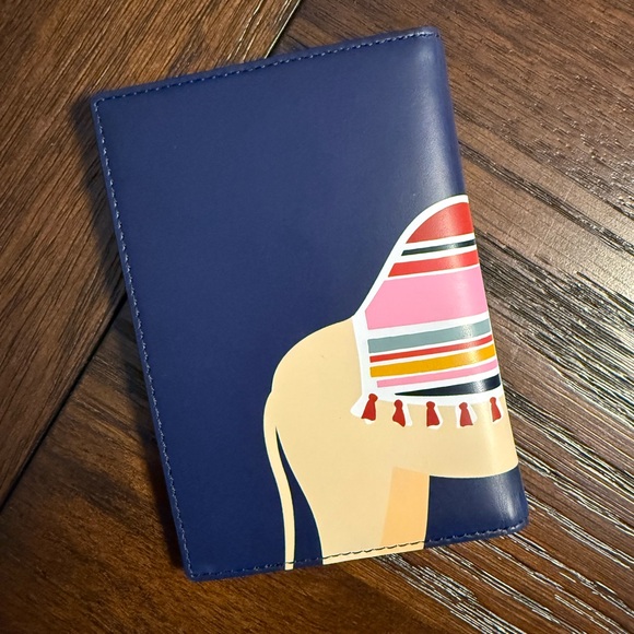 NEW Kate Spade Blue Camel Passport Holder - Picture 2 of 4